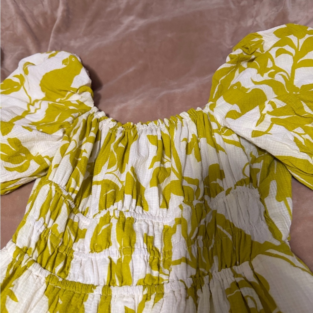 Anthropologie Maeve Feliciana Floral Puff Sleeve Mini Dress Women’s Small - Picture 5 of 10
